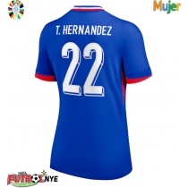 Camiseta Francia Theo Hernandez #22 Primera Equipación para mujer Eurocopa 2024 manga corta